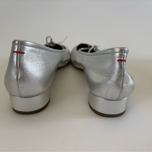 Aeyde silver leather ballet low heel shoes size 41 - Picture 4 of 7